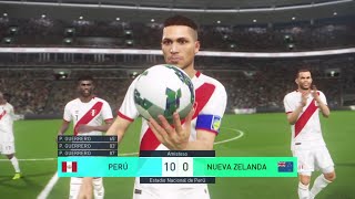 PERÚ 10 VS 0 NUEVA ZELANDA EN LIMA REPECHAJE MUNDIAL RUSIA 2018 SIMULACIÓN [upl. by Esina]