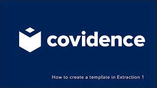 How to create a template in Extraction 1 [upl. by Llirred]