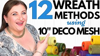 Wreath Making EXPERT Reveals Top 12 Deco Mesh Base Designs [upl. by Yekram341]