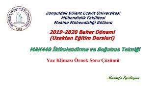 İklimlendirme MAK440  Yaz Kliması Örnek Soru Çözümü [upl. by Oidiple]