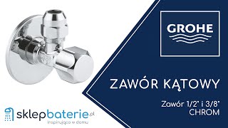 Zawór kątowy 12quot38quot Chrom GROHE 22029000  SklepBateriepl [upl. by Atcele692]