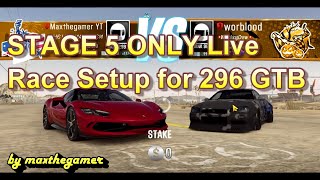 CSR 2  CSR Racing 2 Ferrari 296 GTB Stage 5 only Live Race setup and tune [upl. by Gerdy]