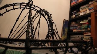 LEGO Roller Coaster with Corkscrew making  Time lapse [upl. by Quirk]