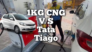 1KG CNG में कितना चलेगी Tata Tiago🤔  Tata Tiago CNG mileage [upl. by Eryn]