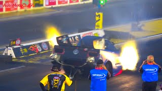 FASTEST ACCELERATING MACHINES IN THE WORLD 11000 HORSEPOWER TOP FUEL FUNNY CARS BURNING NITRO [upl. by Hserus]