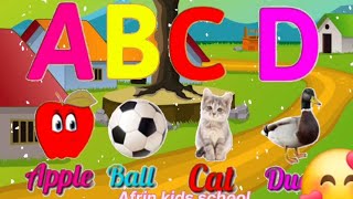 A For Apple🍎  ABCD  A To Z Alphabets Learning  Phonics Song  A For Apple B For Ball ABC Song kid [upl. by Cormick]