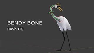 Blender Intermediate Rigging  Bendy Bone Neck Rig [upl. by Legna992]