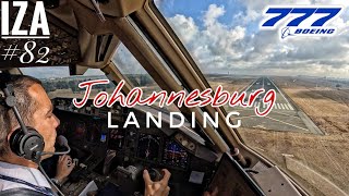 B777 JNB 🇿🇦 Johannesburg  LANDING ILS 03R  4K Cockpit View  ATC amp Crew Communications [upl. by Brooking509]