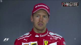 Vettel Talks About Bottas Start 2017 Austrian GP [upl. by Ahsercul]