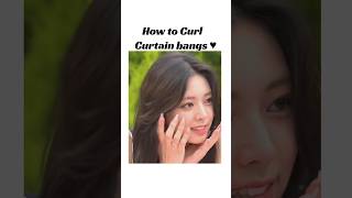 How to Curl Curtain bangs 🦋long hair subliminal  how to style curtain bangs [upl. by Nraa]