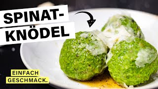 SPINATKNÖDEL Rezept mit Nussbutter amp Parmesan  einfachgeschmack [upl. by High]