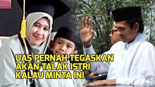 Apa Sebab Abdul Somad Ceraikan Mellya Juniarti UAS Pernah Tegaskan Akan Talak Istri Kalau Minta Ini [upl. by Einnaj]