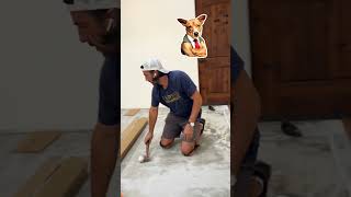 TIPS Glue Down Flooring InstallationFrench Oak Wood Floor DIY [upl. by Arihsaj]