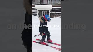 How to get snow of your ski boots skiing parenting kids [upl. by Macdougall]