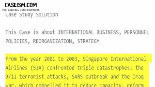 Singapore International Airlines – Moving to a FlexiWage System during Volatile Case Study Help [upl. by Aihtekal]