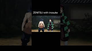 ZENITSU with inosuke vs ZENITSU with nezuko muichiro [upl. by Yanat]