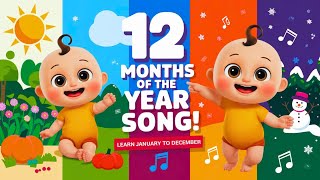 12 Months of The Year Song I January February March and More I Nursery Rhymes by ZubiDubiKids [upl. by Oisangi843]