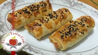 Kıymalı Cevizli Börek Tarifi  Hazır Yufkadan Kıymalı Sarma Börek Nasıl Yapılır [upl. by Hamil]