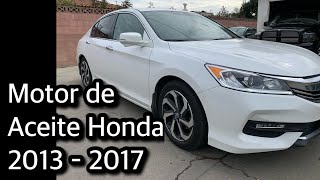 Como Cambiar el Aceite de Motor Honda Accord 2013  2017 [upl. by Neenad893]