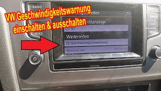 VW Geschwindigkeitswarnung einschalten amp ausschalten Anleitung [upl. by Idnerb515]