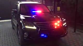 Lexus LX570 police light стробоскопы и Lexus LX570 [upl. by Killarney138]