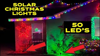 Solar Christmas Lights 50 LED’s per light [upl. by Ahsiri]