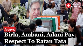 Adani Ambani Birla Indias Business Leaders Pay Tribute To Ratan Tata  Ratan Tata Last Rites [upl. by Morell297]