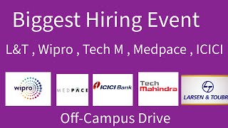 LampT  Wipro  Tech M  Medpace  ICICI 2021 2022  2023  2024 jobs [upl. by Ziwot]