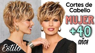 CORTES de CABELLO CORTOS y Semi Cortos para MUJERES de 40 años Looks Modernos y en Tendencia [upl. by Anthiathia]