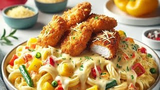 Creamy Chicken Alfredo with Vegetables  Butter Sauce Recipe [upl. by Ajdan]