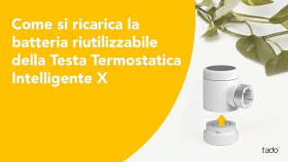 Come si ricarica la batteria riutilizzabile della Testa Termostatica Intelligente X [upl. by Seavey]