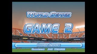 MLB Power Pros Wii Florida Marlins Season World Series Game 2 MIN  FLA No Sound [upl. by Eillas902]