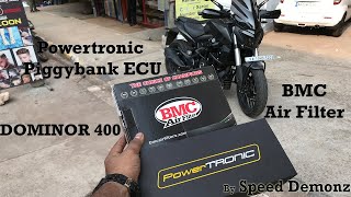 Powertronic ECU amp BMC Filter  2019 Dominor 400  Speed Demonz [upl. by Andria]