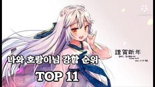 나와 호랑이님 강함 순위 TOP 11 [upl. by Anneiv]