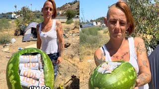 Millionaire blessed homeless who was leaving her tent to move and her story made me cry [upl. by Haggerty]