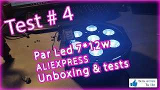 4  UNBOXING  Par Led Wash RGBW 7x12w  ALIEXPRESS [upl. by Asiul]