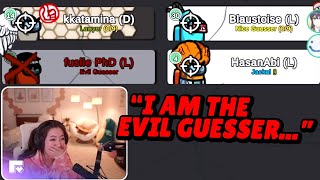 Fuslie Gets OUTPLAYED By Blau In Among Us [upl. by Akibma]