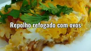 RECEITA LOW CARB EMAGREÇA COMENDO REPOLHO REFOGADO COM OVOS RÁPIDO E FÁCIL DE FAZER [upl. by Adaminah]