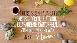 Casarecce aus Kichererbsen mit Artischocken Zucchini und violetten Kartoffeln [upl. by Eiten]