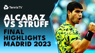 Carlos Alcaraz vs JanLennard Struff For The Title 🏆  Madrid 2023 Final Highlights [upl. by Toll625]