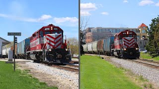 WAMX 4172 Eastbound on the WSOR PDC Sub Arena  Middleton [upl. by Annaihs]