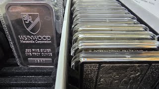 One Ounce Silver Bar Stacking Slow And Steady [upl. by Lubow]