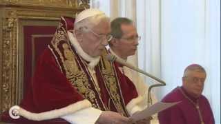 Pope Benedict announces his resignation see description [upl. by Ayouqes]