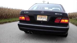 W210 Mercedes Benz E55 xpipe high flow cats exhaust  one month update [upl. by Niccolo]