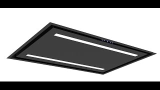 Luxair Celux Black Ceiling Cooker Hood 90cm x 60cm [upl. by Photina772]