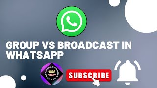 Group vs Broadcast  Whatsapp broadcast kya hota hai [upl. by Eylloh]