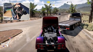 FORZA HORIZON 5 GAMEPLAY  MERCEDES BENZ TANKPOOL24  PXN V9 STEERING WHEEL DRIVE [upl. by Massimo]