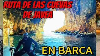 RUTA CUEVAS JAVEA EN BARCO barcos navegar cueva javea portixol calas playa boating aventura [upl. by Oralie]