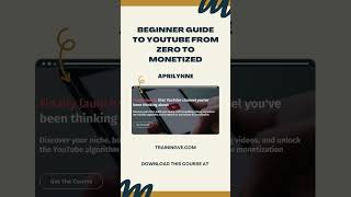 Aprilynne  Beginner Guide to YouTube From Zero to Monetized [upl. by Joline]