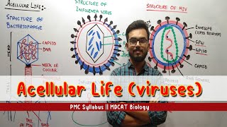 Biodiversity  Acellular Life  Viruses  NMDCAT Biology according to PMC syllabus [upl. by Iarised653]